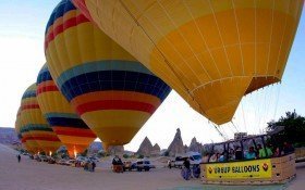 Cappadocia Urgup hot air balloons are ready for fly